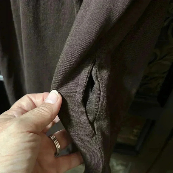 Girls GapKids Solid Brown Dress pockets cap sleeves - Picture 3 of 6